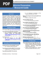 Adverse Possession Research Guide