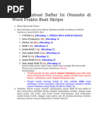 Cara Membuat Daftar Isi Otomatis di Word Praktis Buat Skripsi