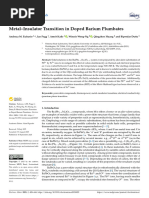 BPBO Metal-Insulator Transition in Doped Barium Plumbat