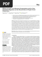 Effects of Lactic Acid Bacteria Fermentation and In Vitro Simulated Digestion on the Bioactivities of Purple Sweet Potato Juice