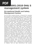 ISO 45001-2018 OH& S Management System