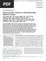 2019-Sahgal- Spinal Cord Dose Tolerance to SBRT - IJROBP