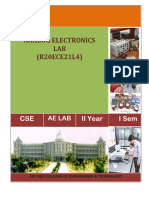 R20ECE21L4 Analog Electronics Lab