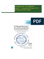 PDF Strategic Management : A Competitive Advantage Approach — Concepts and Cases, 17th Global Edition Fred R. David download