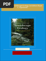 Immediate download Principles of Soundscape Ecology 1st Edition Bryan C. Pijanowski ebooks 2024