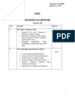 Syllabus BSc (Hons) Chemistry Semester III