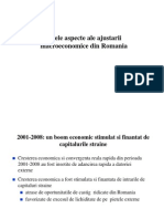 Unele Aspecte Ale Ajustarii Macroeconomice Din Romania