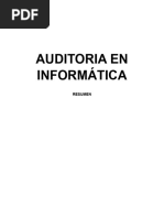 AUDITORIA EN INFORMÁTICA - RESUMEN MILAGRO MARTINO