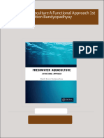 Full Download Freshwater Aquaculture A Functional Approach 1st Edition Bandyopadhyay PDF DOCX