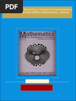 Mathematics for Elementary Teachers A Contemporary Approach 8th Ed 8th Edition Edition Gary L. Musser all chapter instant download