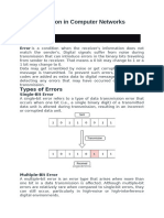 error detection in data  communication network