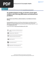 An epidemiological study on Finnish school-aged children with learning difficulties and behavioural problems