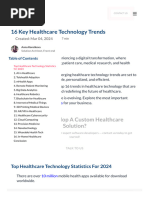 16 Key Healthcare Technology Trends (2024-2026)