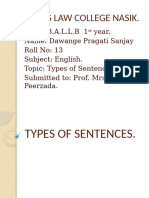 Types of Sentences. - Copy