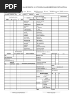 HOJA DE REGISTRO DE ENFERMERIA EN UNIDAD DE REPOSO POST ANESTESICA