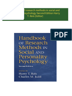 Handbook of research methods in social and personality psychology Second Edition Harry T. Reis (Editor) All Chapters Instant Download