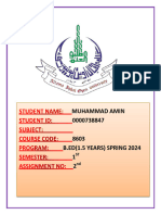 8603 assignment b.ed aiou for making assignment contact 03077892369