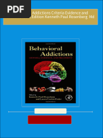 Download Complete Behavioral Addictions Criteria Evidence and Treatment 1st Edition Kenneth Paul Rosenberg  Md PDF for All Chapters