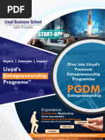 Lloyd Pgdm Entrepreneurship Brochure