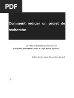 Comment rédiger un projet de recherche