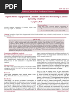 Digital Media Engagement Childrens Health and Wellbeing a Divide by Family Structure 