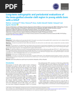 Long-term radiographic and periodontal evaluations of the bone-grafted alveolar cleft region in young adults born with a UCLP