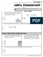 1) May Math Weekly Assessment 3rd Grade