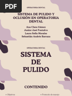 Sistema de pulido, Oclusión odontología 