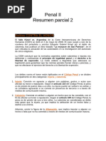 Penal II. RESUMEN PARCIAL