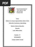 ENSAYO ARGUMENTATIVO DEL TEMA 2 SEMANA 9