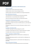 Class 12 HSC Chemistry Important Differences