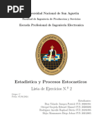 Procesos Estocasticos C - Lista de Ejercicios 2, Equipo 6