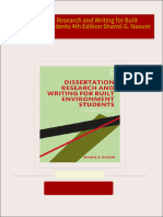 [FREE PDF sample] Dissertation Research and Writing for Built Environment Students 4th Edition Shamil G. Naoum ebooks