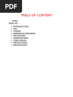 TABLE OF CONTENT