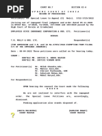 SLP Dismissed ESIC v T R Molly