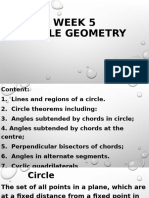 WEEK 5 CIRCLE GEOMETRY