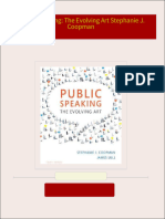 Instant download Public Speaking: The Evolving Art Stephanie J. Coopman pdf all chapter