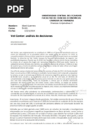 Copia de CASO DE ESTUDIO_VET CENTER_ANÁLISIS DE INVERSIONES_GORDÓN ANA