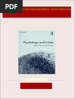 Full Download Psychology and Crime Second Edition  Aidan Sammons PDF DOCX