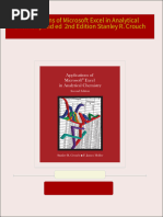 Applications of Microsoft Excel in Analytical Chemistry 2nd ed  2nd Edition Stanley R. Crouch 2024 scribd download