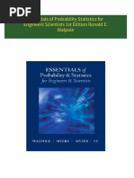 Download Full Essentials of Probability Statistics for Engineers Scientists 1st Edition Ronald E. Walpole PDF All Chapters