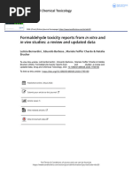 Formaldehyde toxicity_Updated data from in vitro and in vivo studies