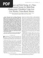 Development and Field Testing of a Time-Synchronized System for Multi-Point Displacement Calculation Using Low-Cost Wireless Vision-Based Sensors