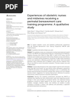 Experiences of obstetric nurses and midwives receiving a perinatal bereavement care training programme A qualitative study