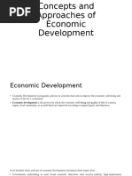 Concepts and Approaches of Economic Development