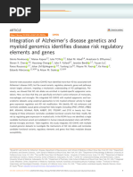 Integration of Alzheimer’s disease genetics and myeloid genomics identifies disease risk regulatory elements and genes 