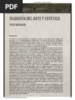 Michaud Filosofía del arte y estética Yves Michaud