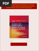 Get Analysis and Mathematical Models of Canned Electrical Machine Drives In Particular a Canned Switched Reluctance Machine Qiang Yu free all chapters