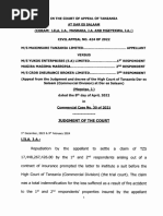 MS Maximsure Tanzania Limited vs MS Yukos Enterprises (EA) Limited Others (Civil Appeal No 424 of 2022) 2024 TZCA 24 (9 February 2024)