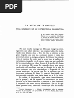 Antígona, Revisión de Su Estructura Dramática